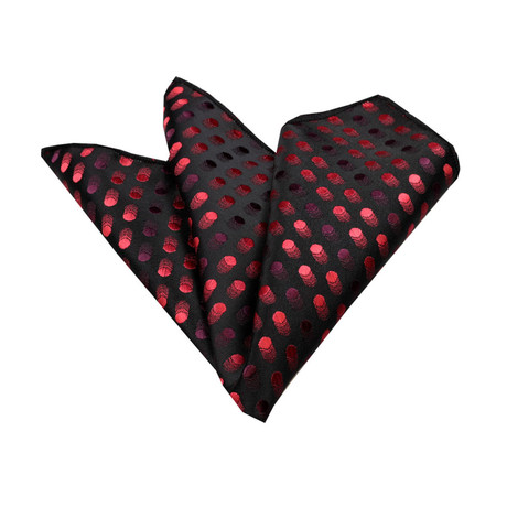 Silk Handkerchief + Gift Box // Red + Black