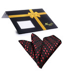 Silk Handkerchief + Gift Box // Red + Black