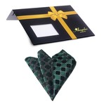 Silk Handkerchief + Gift Box // Green + Black