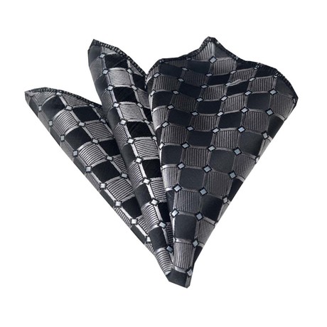 Silk Handkerchief + Gift Box // Silver + Black