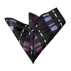 Silk Handkerchief + Gift Box // Violet + Purple Checkered