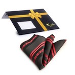 Silk Handkerchief + Gift Box // Red + Black Greek