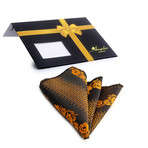 Silk Handkerchief + Gift Box // Orange + Black