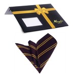 Silk Handkerchief + Gift Box // Red-Brown + Yellow