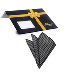 Silk Handkerchief + Gift Box // White + Black