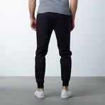 Slim-Fit French Terry Joggers // Black (L)