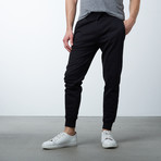Slim-Fit French Terry Joggers // Black (XL)