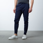 Slim-Fit French Terry Joggers // Navy (XL)