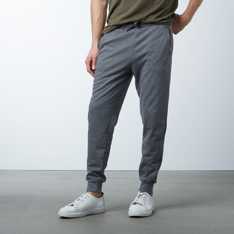 Slim-Fit French Terry Joggers // Charcoal (S)
