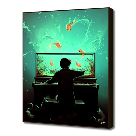 Le Pianoquarium (16"W x 20"H Artblock)