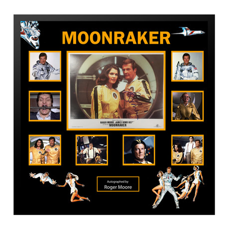Signed + Framed Collage // Moonraker // Roger Moore