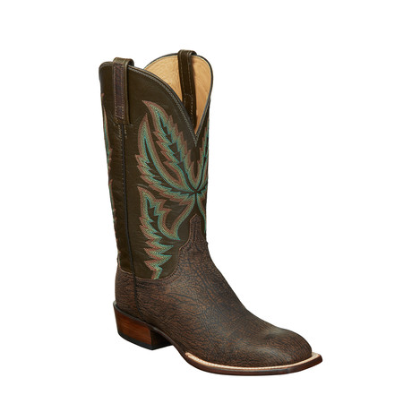 Goatskin Horseman Western Boot // Chocolate // EE (Wide) (US: 7.5)