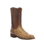 Roper Full Quill Ostrich Boot // Burnished Tan (US: 11.5)