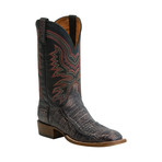 Caiman Belly Horseman Western Boot // Stonewashed Quartz // EE (Wide) (US: 7.5)