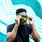 Helsinki // Gold Arms (Space Light Blue Lens)