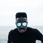 Turin // Matte Demy Brown (Sky Blue Flat Lens)