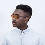 Turin // Matte Demy Brown (Sky Blue Flat Lens)