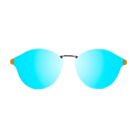 Turin // Matte Light Brown (Sky Blue Flat Lens)