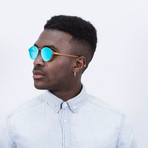 Turin // Matte Light Brown (Sky Blue Flat Lens)