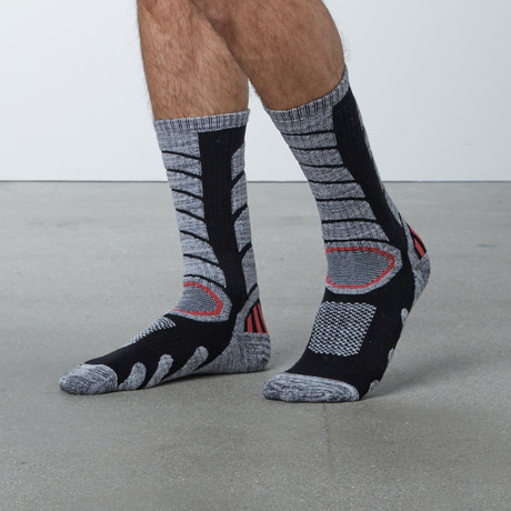 Compression Tall Ski Socks (Black)