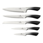 6 Piece Knife Set // Dark Blue + Silver