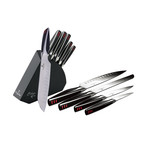 5 Piece Knife Set + Wood Stand // Phantom Line