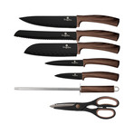 8 Piece Knife Set // Forest Line (Black + Wooden)