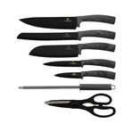 8 Piece Knife Set // Forest Line (Black + Wooden)