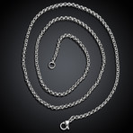 Box Chain Necklace // Silver