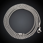 Stainless Steel Curb Box Chain Necklace (18"L)