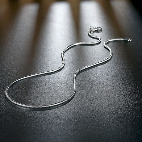 New York Chain Necklace // Silver (16"L)