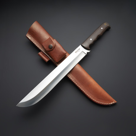 Battle Ready Exotic Black Palm Machete Knife