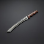 Battle Ready Black Walnut Kobun Tanto Bowie Knife