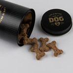 Snicky Snaks // Organic Peanut Butter Baked Dog Treats // Large Gift Tin // Set of 2