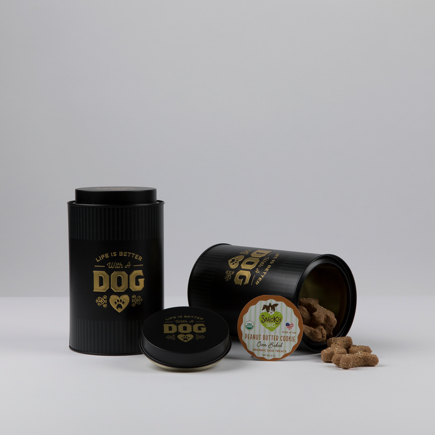 Snicky Snaks // Organic Peanut Butter Baked Dog Treats // Large Gift