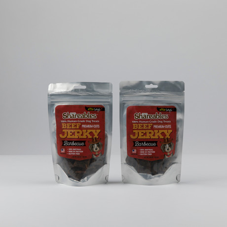 Etta Says! Shareables // Premium Beef Jerky Barbecue Dog Treats // 2.85oz // Set of 2