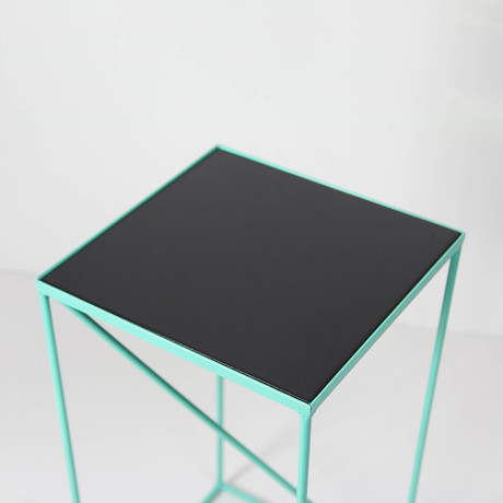 Tyle Table // Teal (Black Tyle)