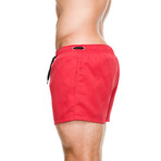 Grid Swim Short // Red (S)