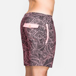 Grove Swim Short // Black + Pink (M)