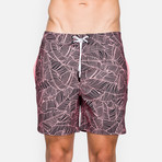 Grove Swim Short // Black + Pink (M)