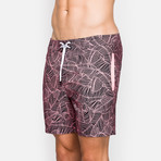 Grove Swim Short // Black + Pink (M)