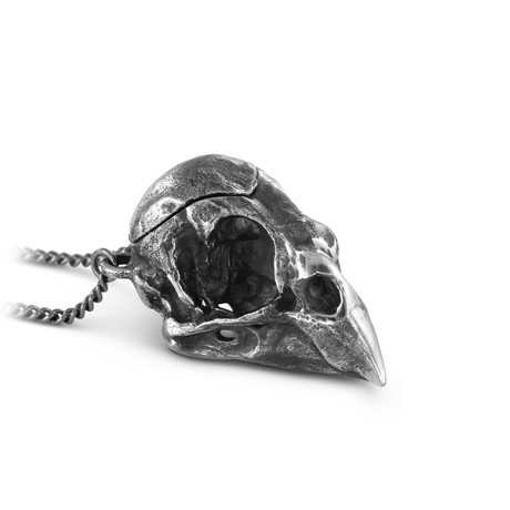 Cardinal Skull Locket (Bronze // 20" Gunmetal Chain)