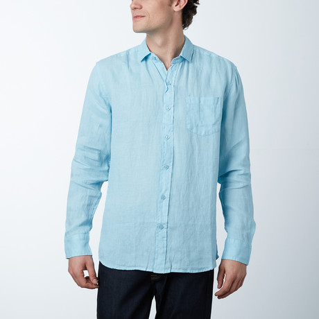 Long Sleeve Linen Modern Fit Shirt // Sky (M)