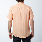 Short Sleeve Linen Shirt // Cantaloupe (S)