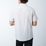 Short Sleeve Woven Stitch Shirt // Natural (S)