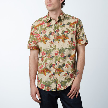Short Sleeve Woven Floral Shirt // Multi (S)