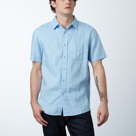 Short-Sleeve Modern Fit Shirt // Light Blue (S)