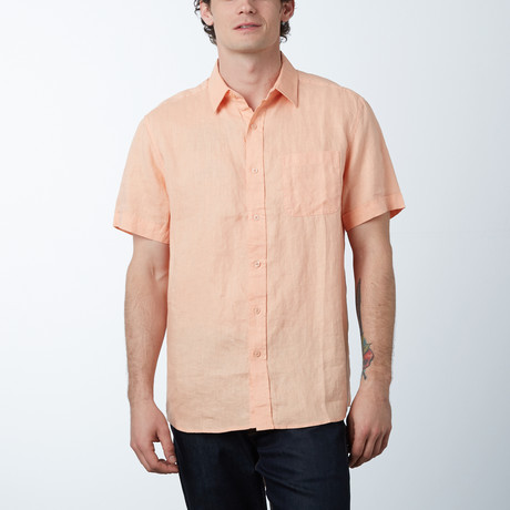 Short-Sleeve Modern Fit Shirt // Soft Orange (S)