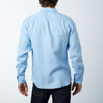 Long-Sleeve Linen Modern Fit Shirt // Light Blue (M)