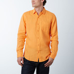 Long-Sleeve Linen Modern Fit Shirt // Orange (XL)